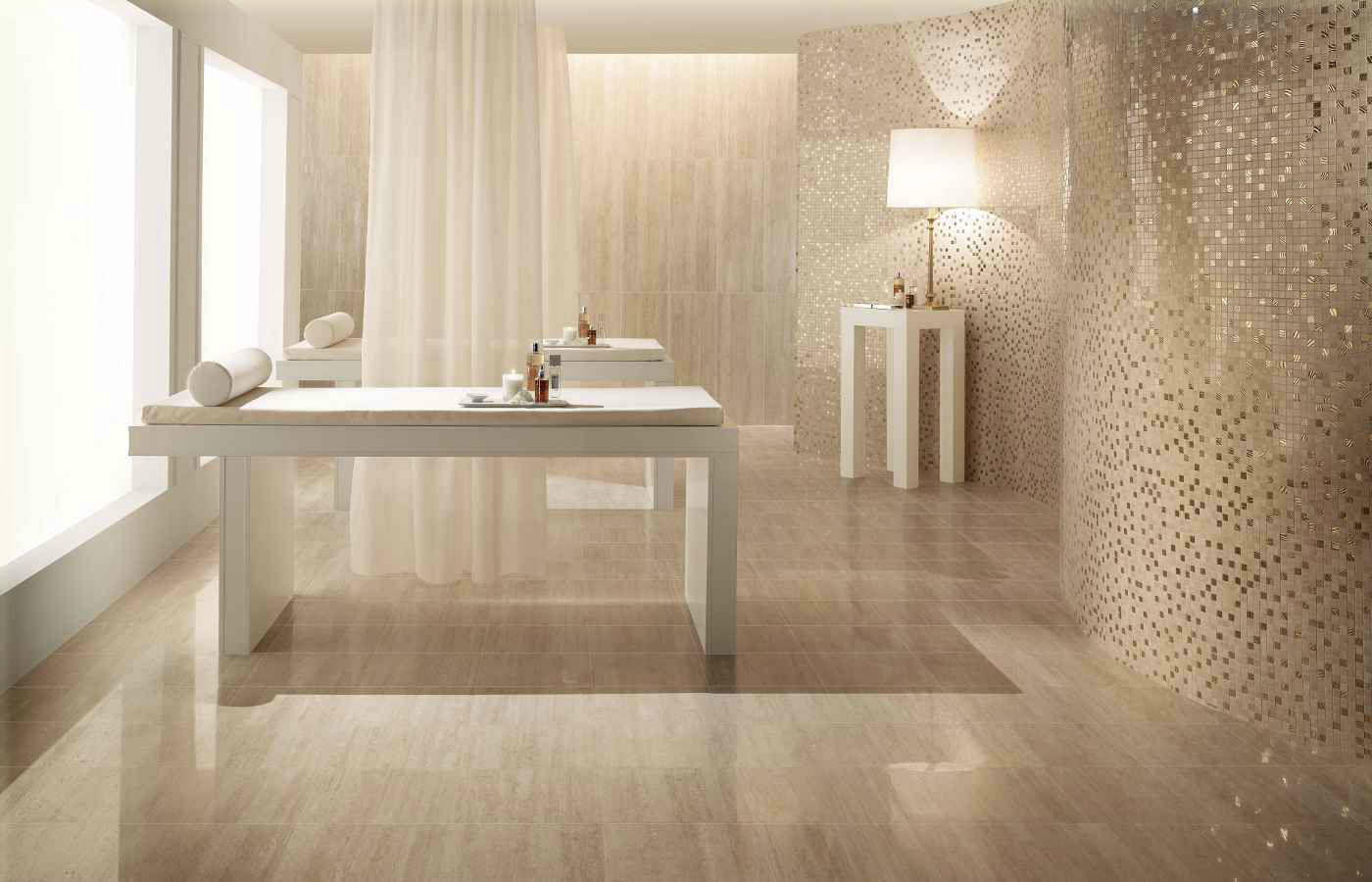 Ceramic Wooden Floor Tiles Wallpaper