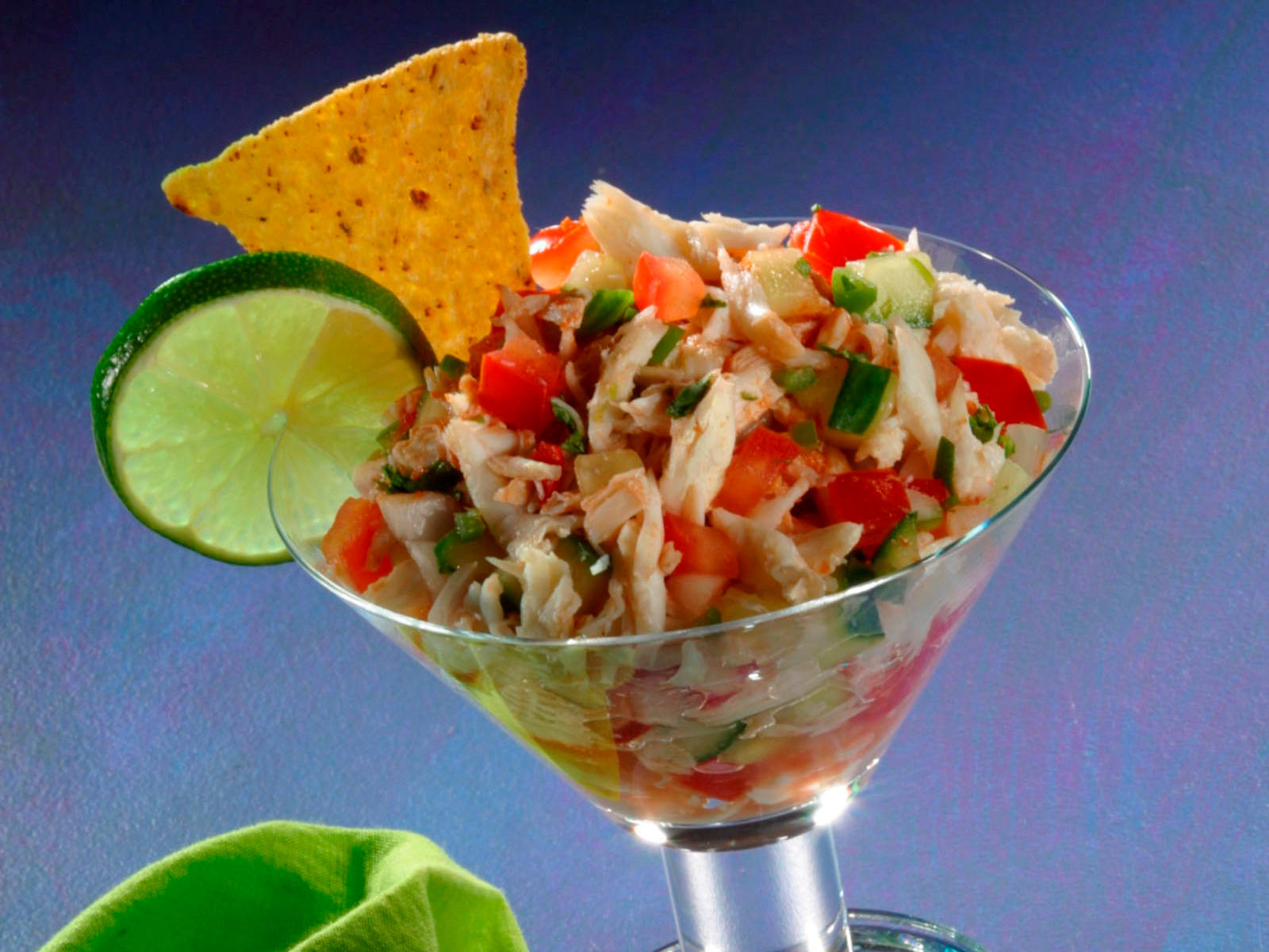 Ceviche Snack In Small Dessert Bowl Wallpaper