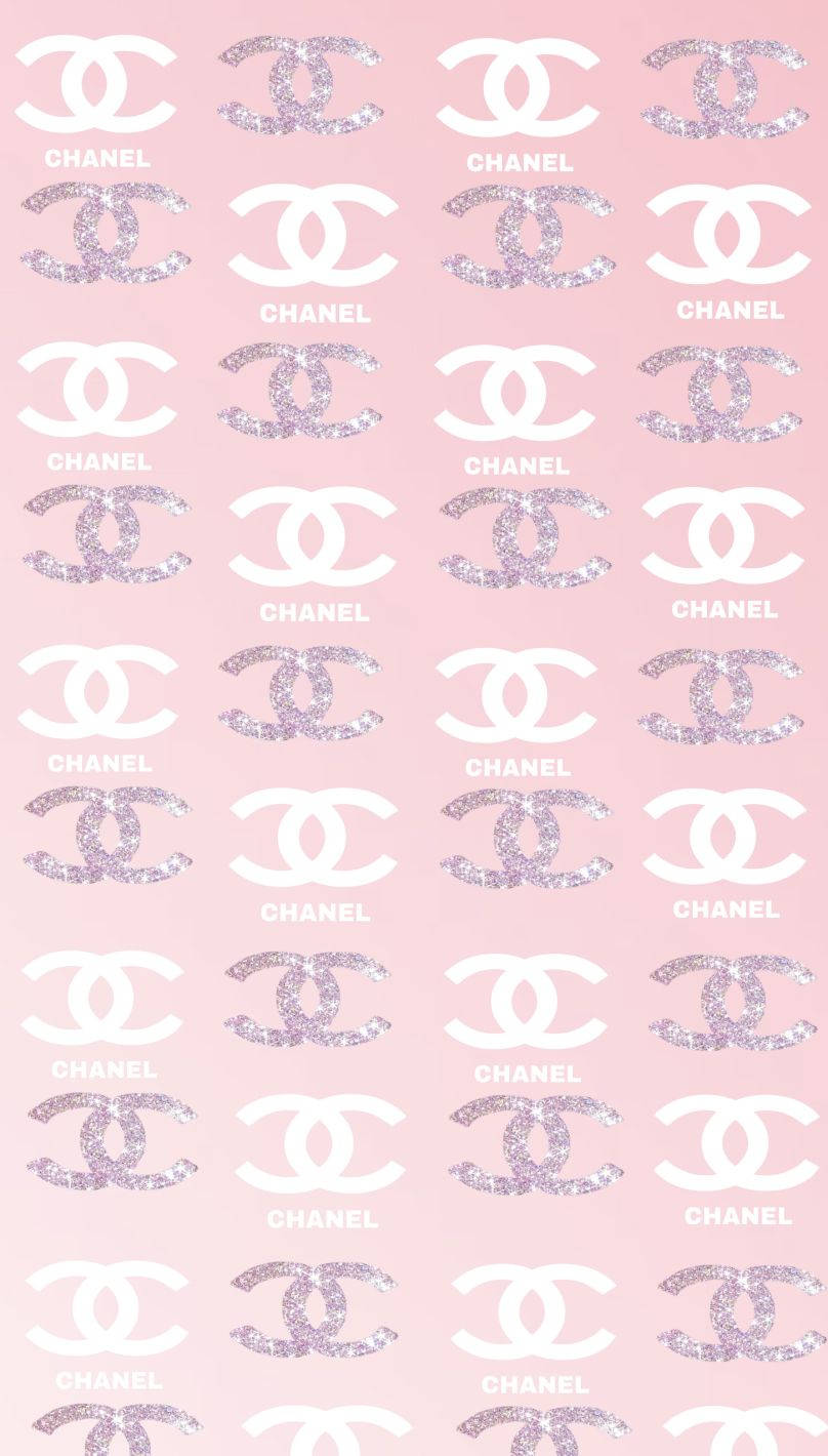 Chanel Logo On A Pink Background Wallpaper