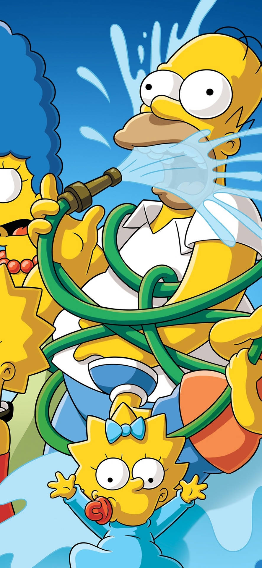 Download free Chaotic Simpsons Family Iphone X Cartoon Wallpaper -  MrWallpaper.com