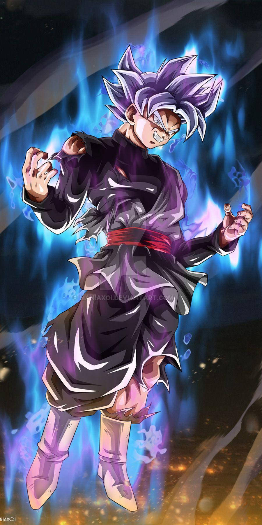 Charged Goku Black Iphone Art Wallpaper