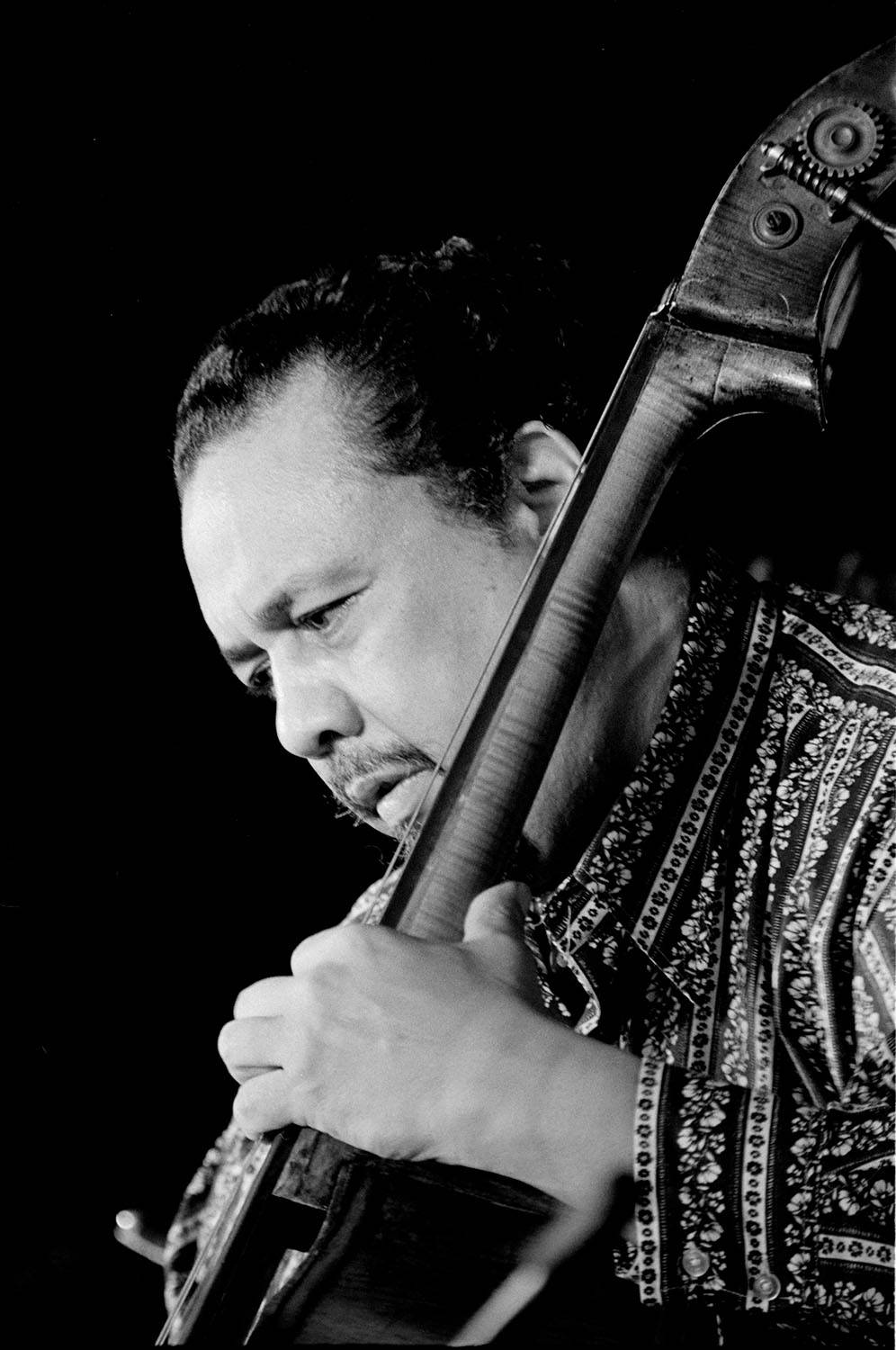 Charles Mingus On A Black Background Wallpaper