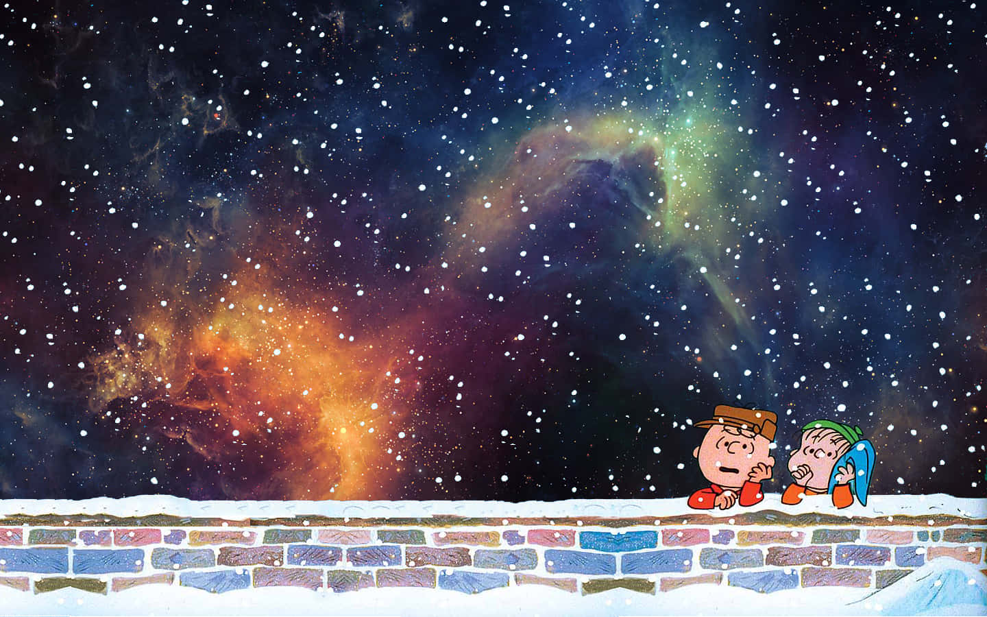Charlie Brown And Snoopy Celebrate Christmas Wallpaper
