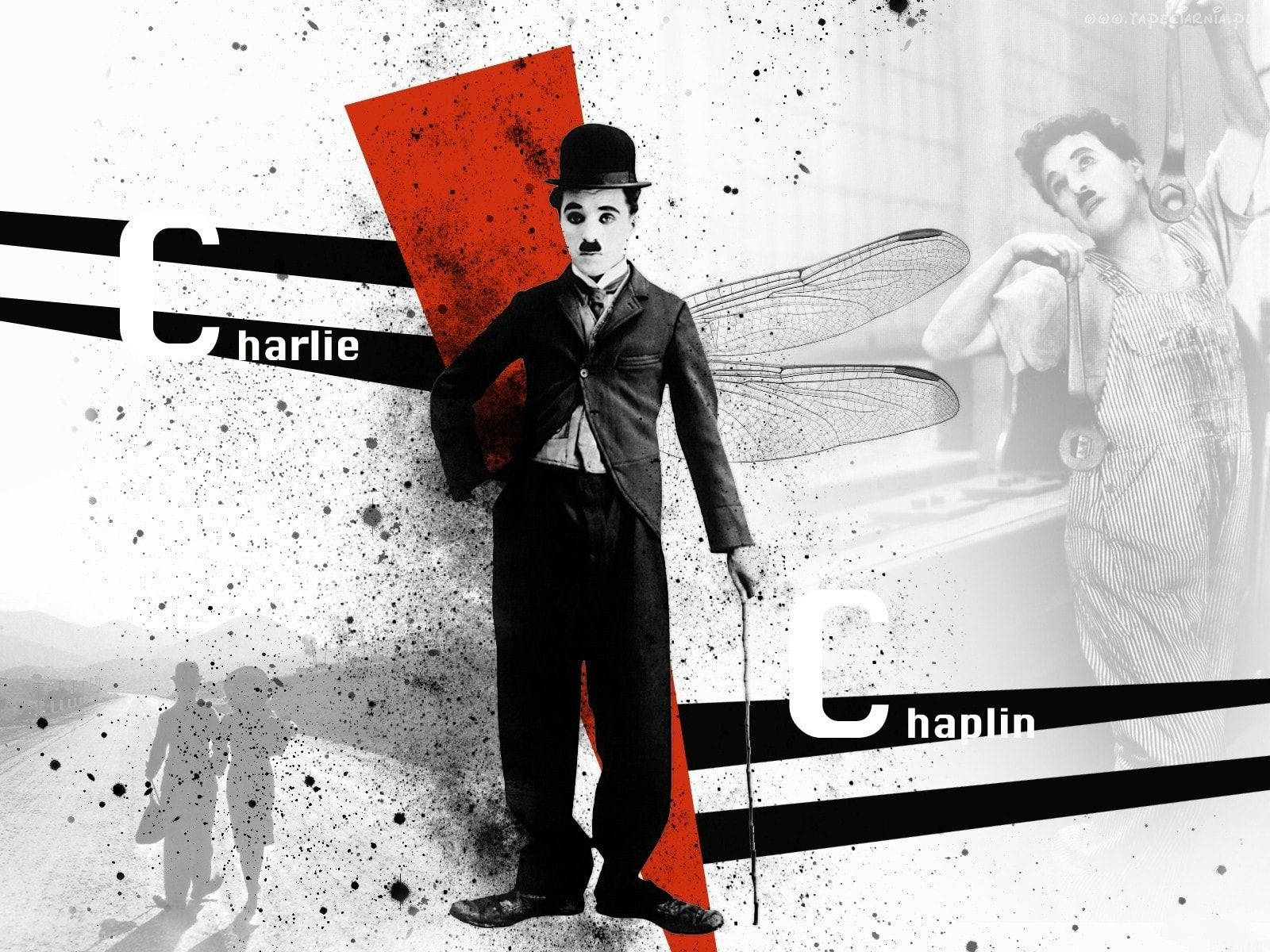 Charlie Chaplin Digital Art Wallpaper