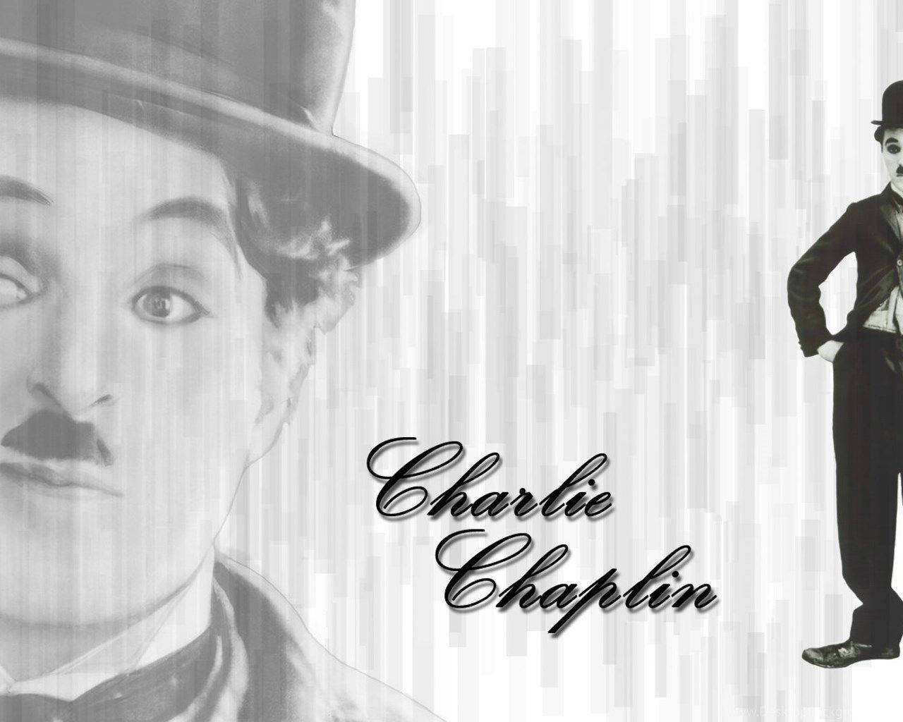 Charlie Chaplin Monochrome Wallpaper