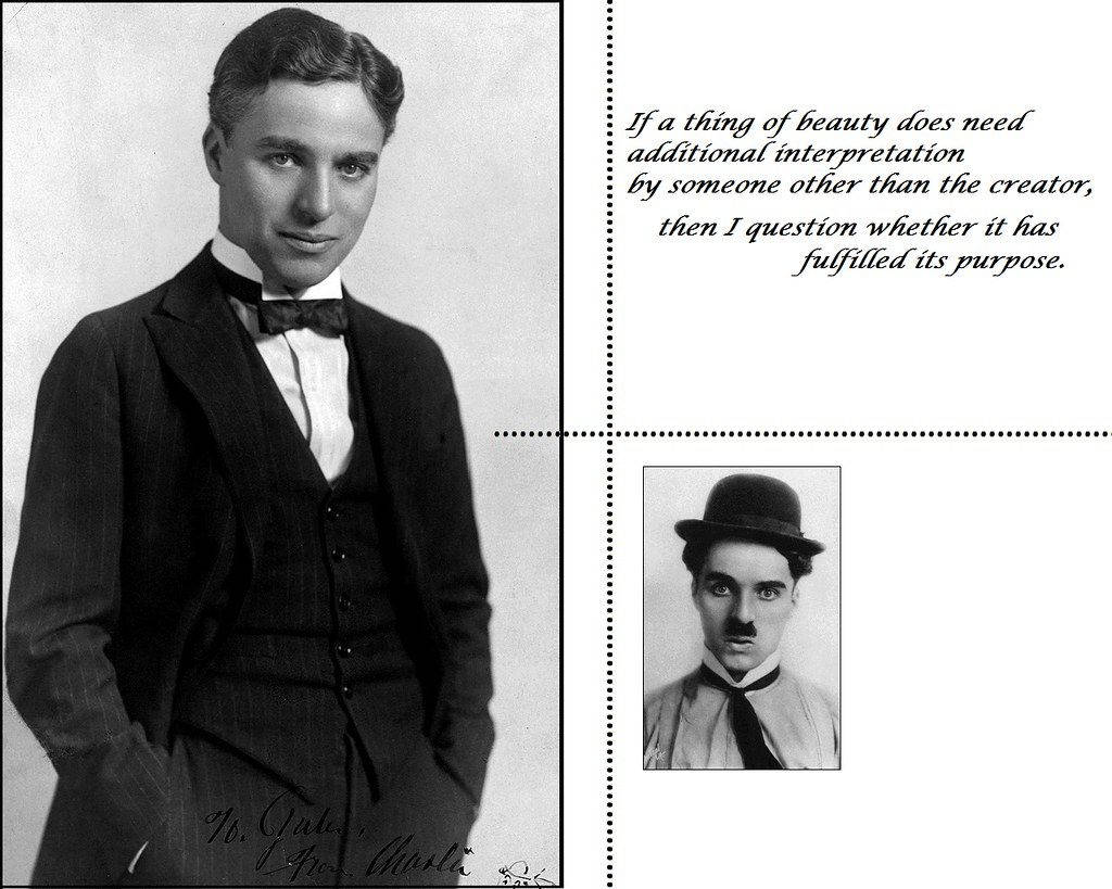 Charlie Chaplin Persona Quote Wallpaper