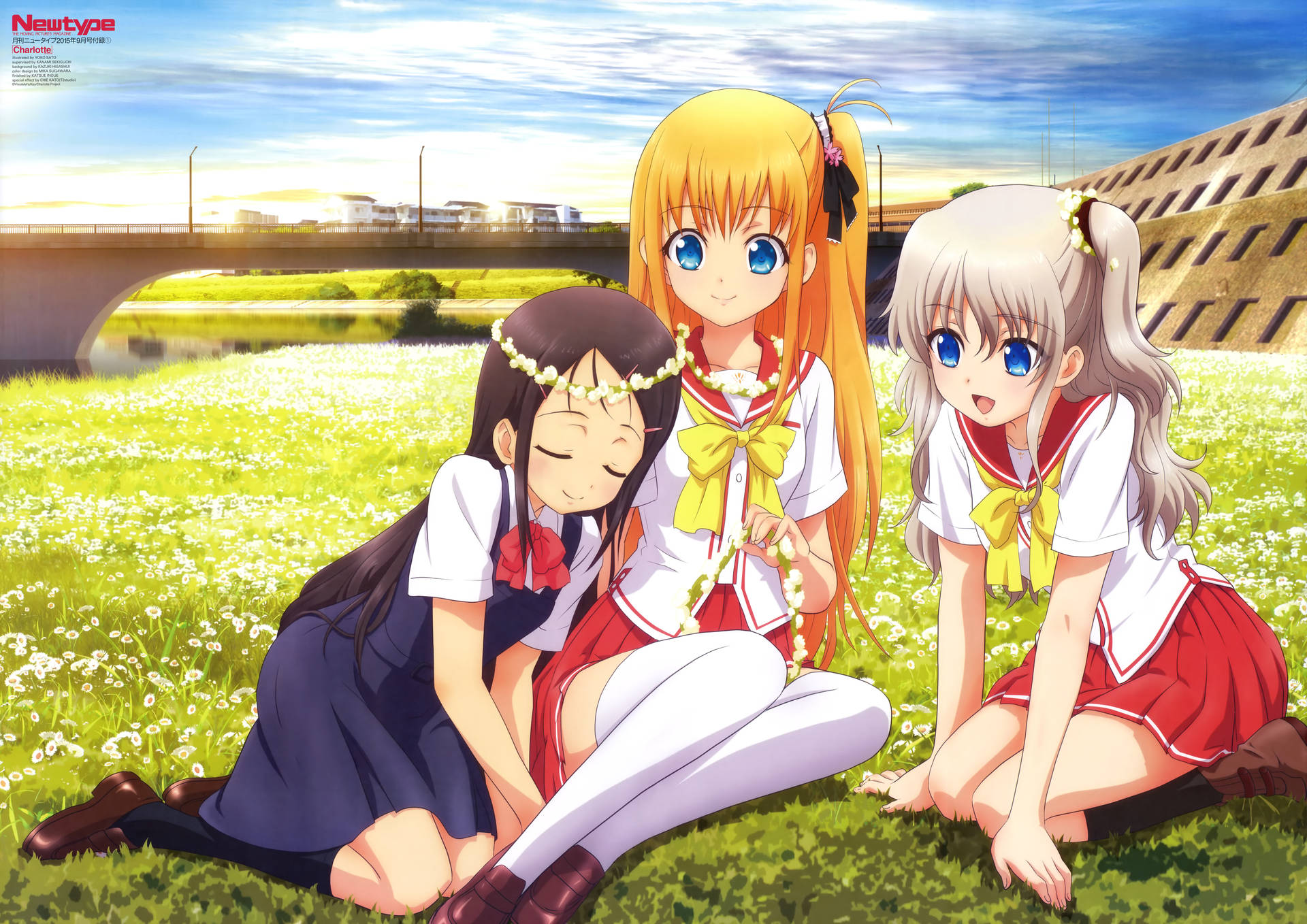 Download free Charlotte Trio Anime Pc Wallpaper - MrWallpaper.com