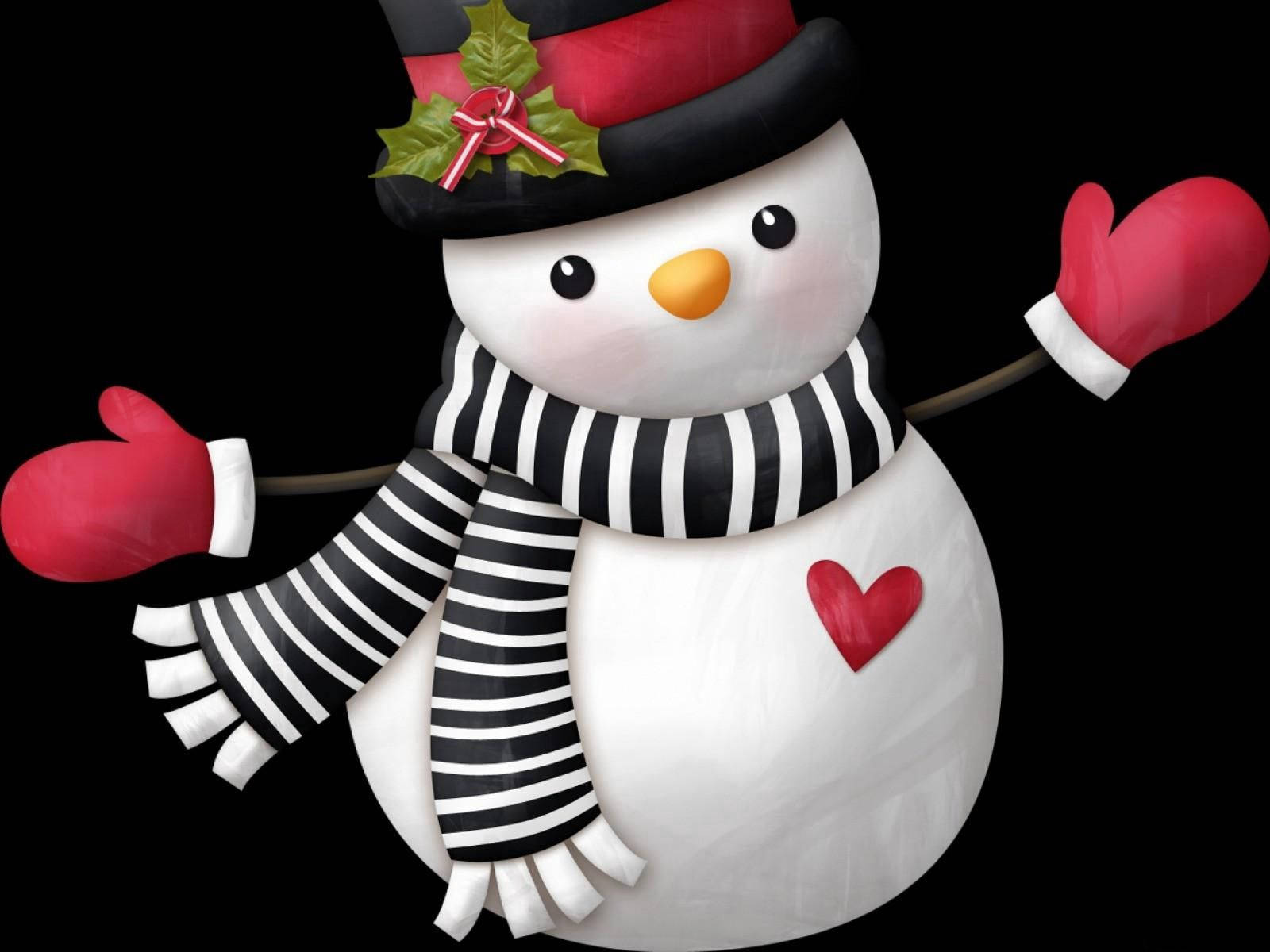 Charming Snowman Wallpaper