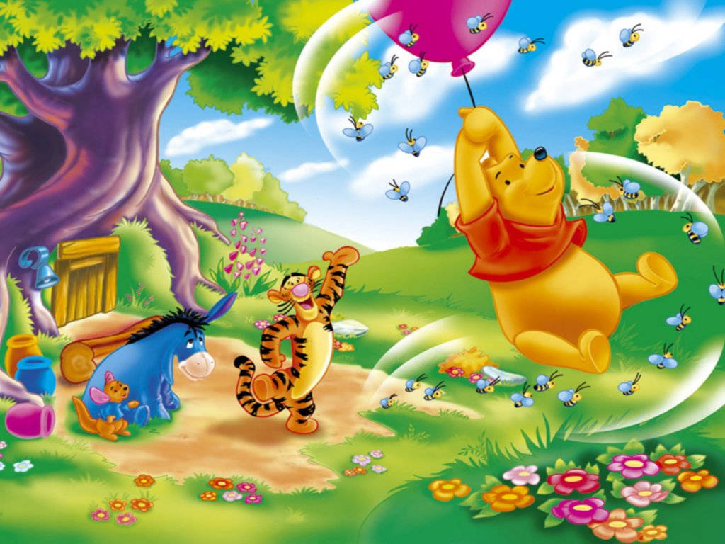 Charming Winnie The Pooh Iphone Lockscreen Wallpaper