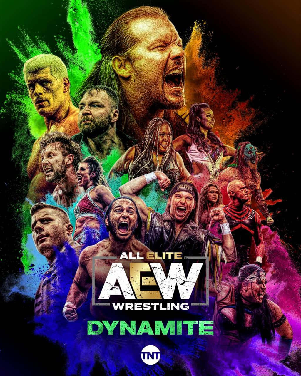 Check Out The Explosive Tag Team Action Of Aew Wallpaper