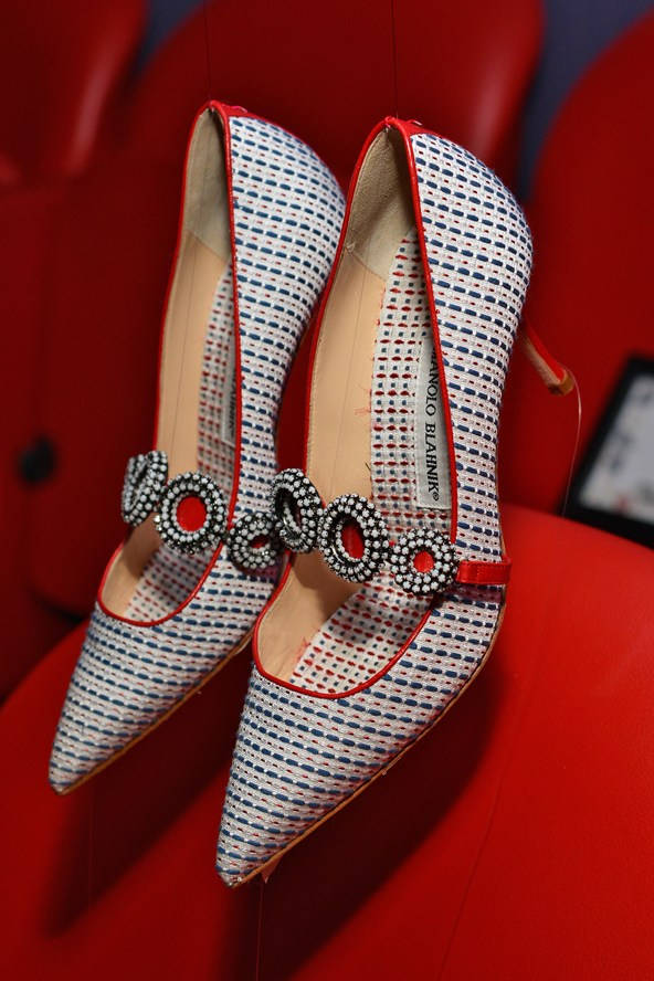 Checkered Manolo Blahnik Heels Wallpaper