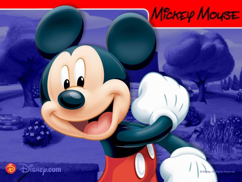 Cheerful Mickey Mouse Disney Wallpaper