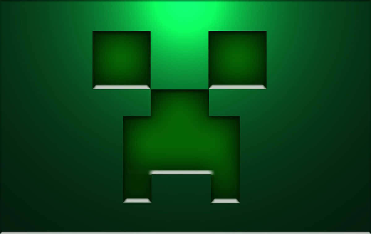 Cheerful Minecraft Creeper Taking A Joyful Ride Wallpaper