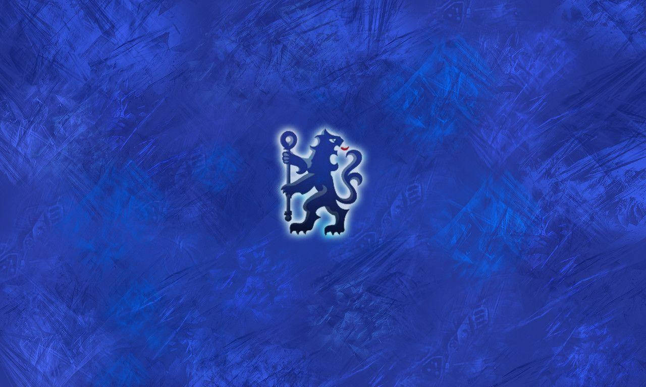 Chelsea Fc Lion And Staff Logo Wallpaper