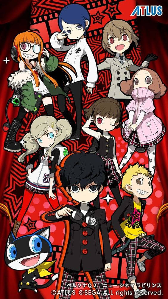 Chibi Characters Persona 5 Phone Wallpaper