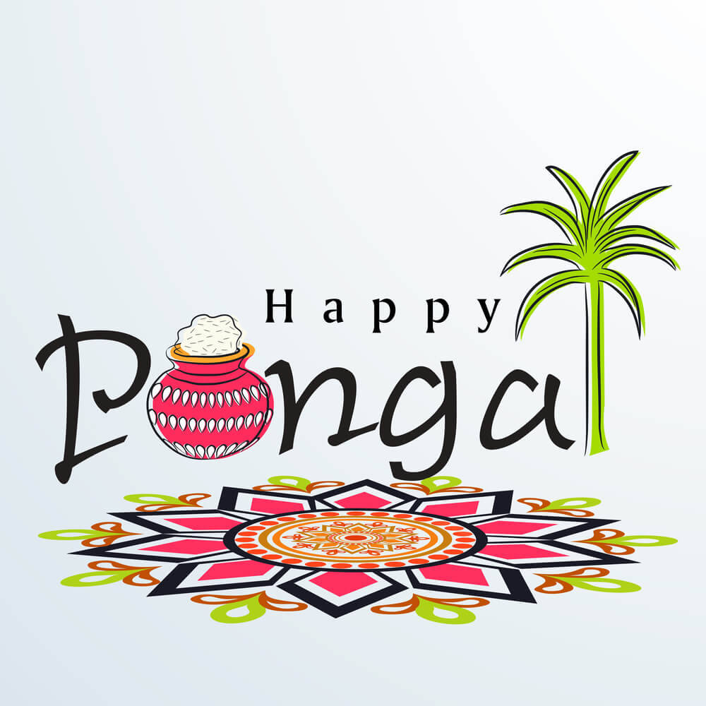 Chic Happy Pongal Poster Wallpaper