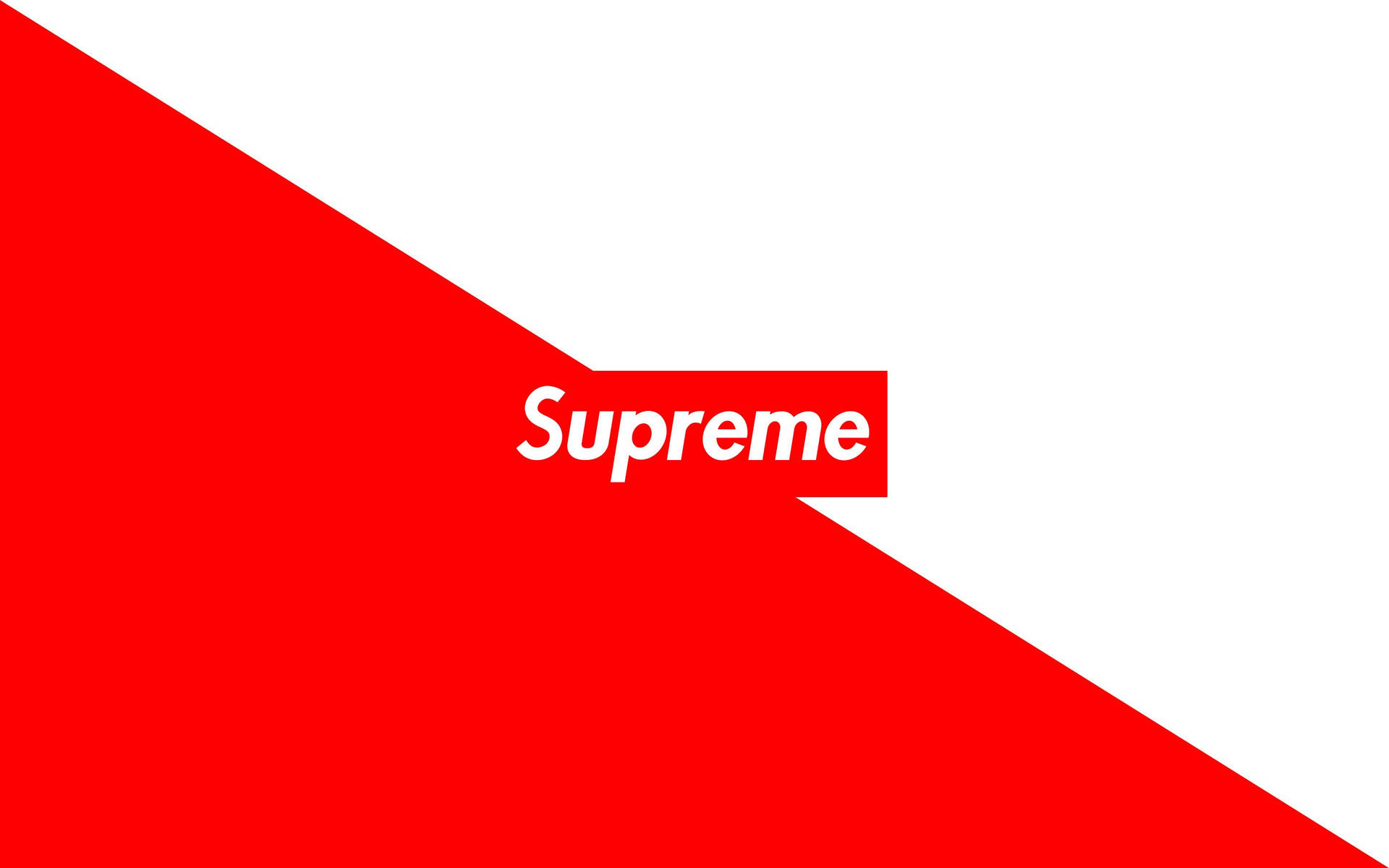 Chic Supreme Laptop In Red And White Wallpaper