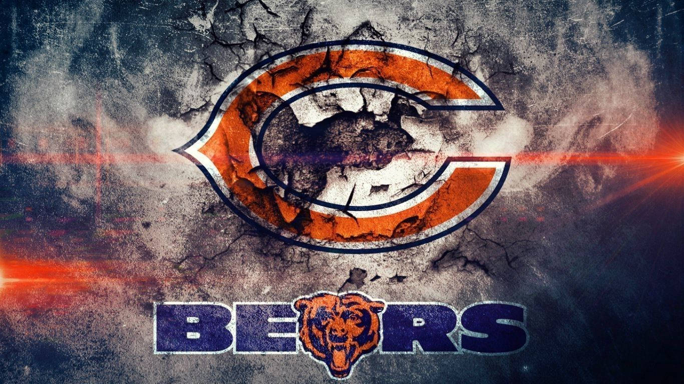 Chicago Bears Smudged White Clouds Wallpaper