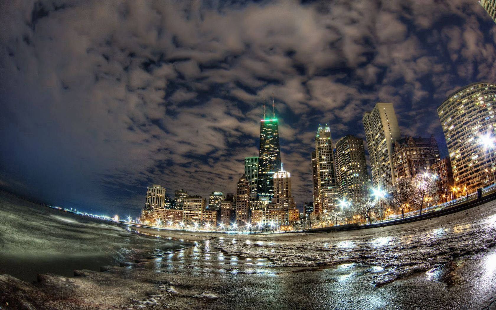 Chicago Coast Panoramic Shot Wallpaper
