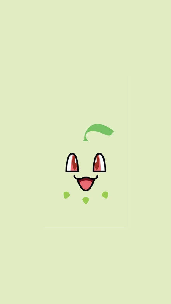 Chikorita Face Pokemon Iphone Wallpaper