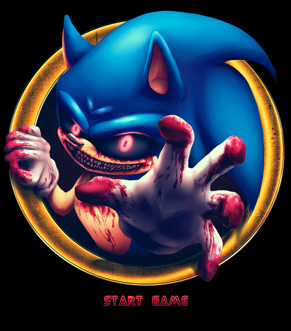 Chilling Stare Of Sonic.exe Wallpaper