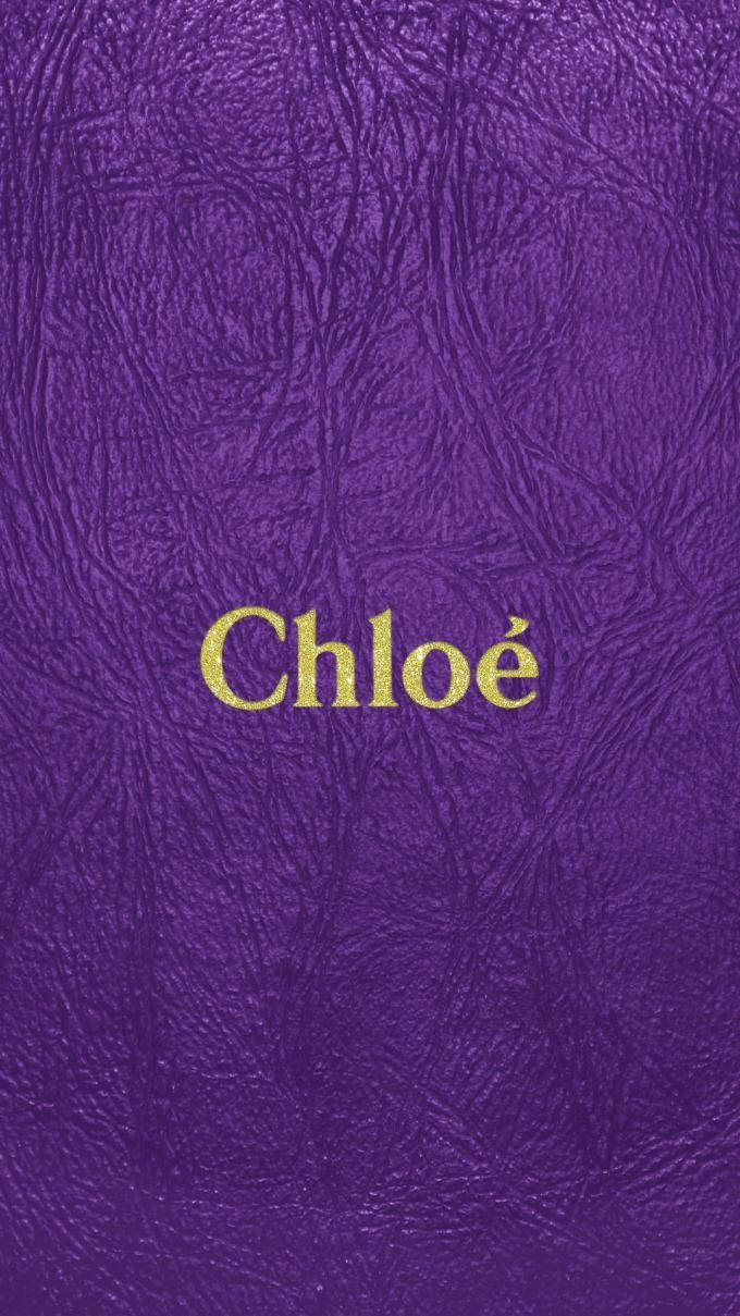 Chloé Logo On Violet Backdrop Wallpaper