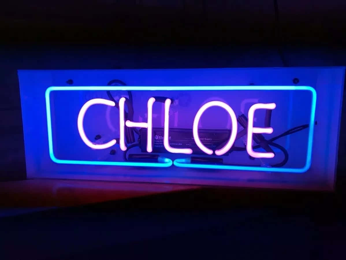 Chloe Neon Sign Wallpaper