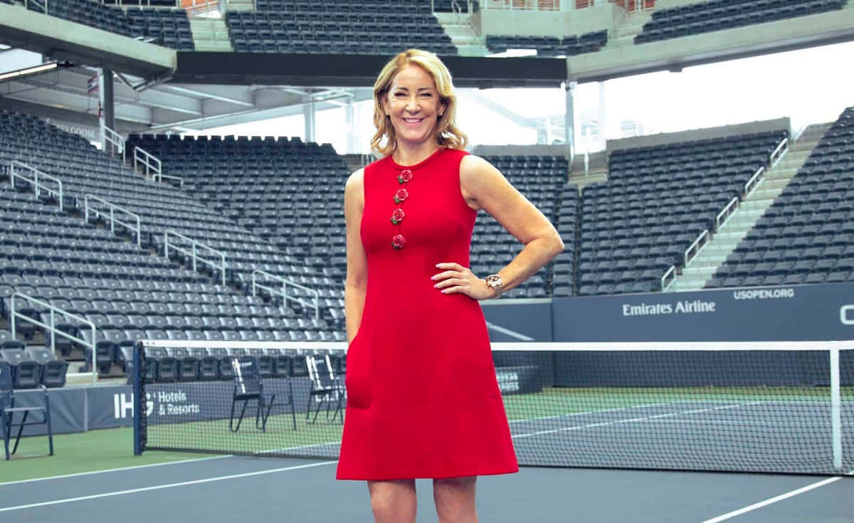 Chris Evert Dazzles In Vibrant Red Dress. Wallpaper