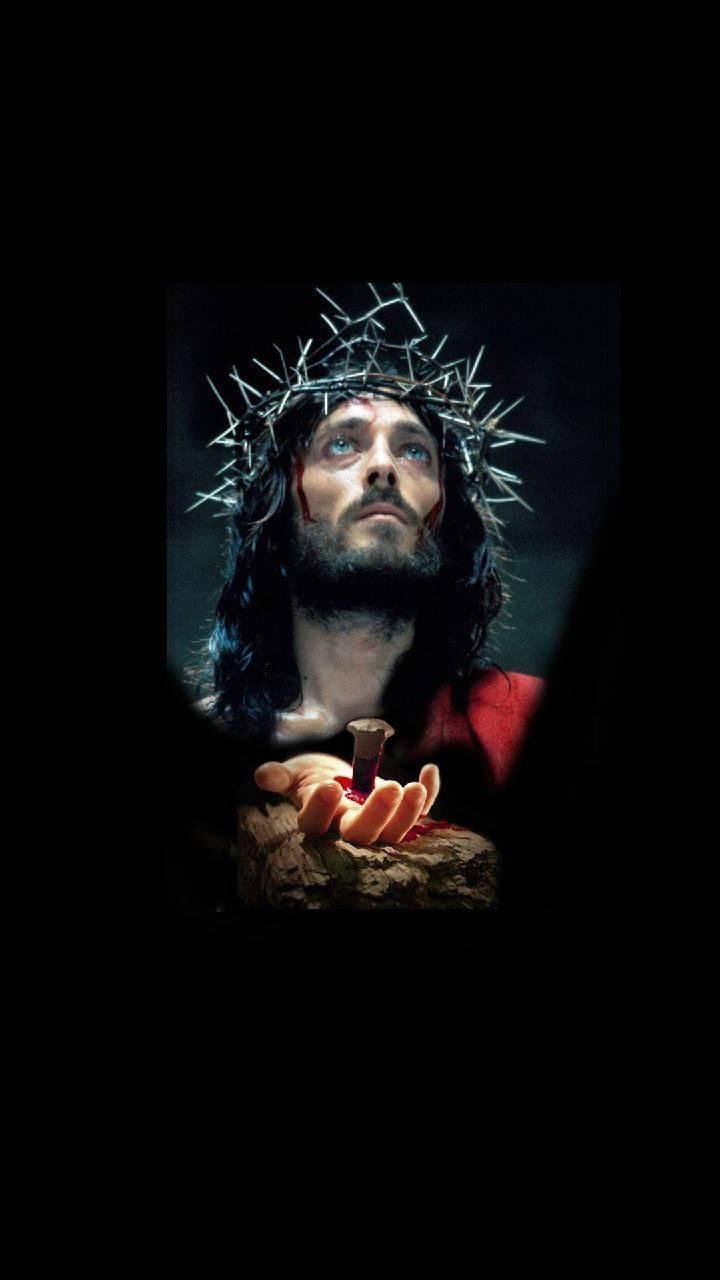 Christ With Nailed Hand Jesus Phone Wallpaper