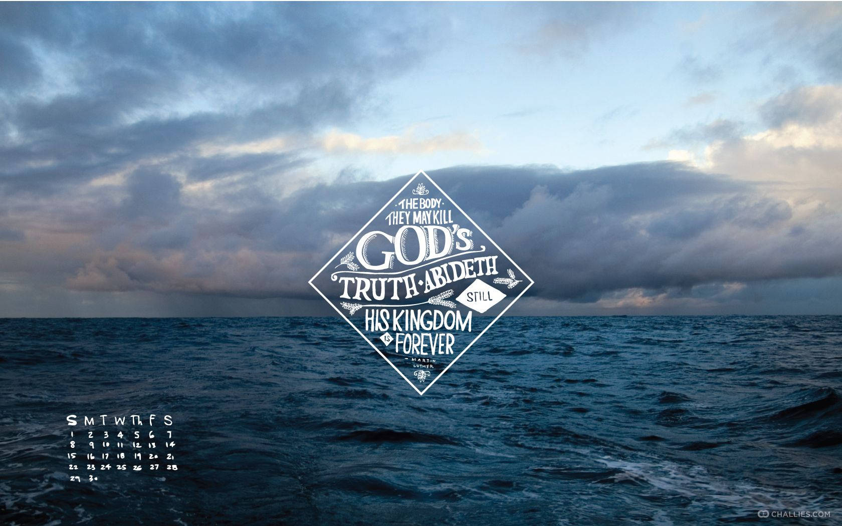 Christian Bible Verse In Ocean Wallpaper