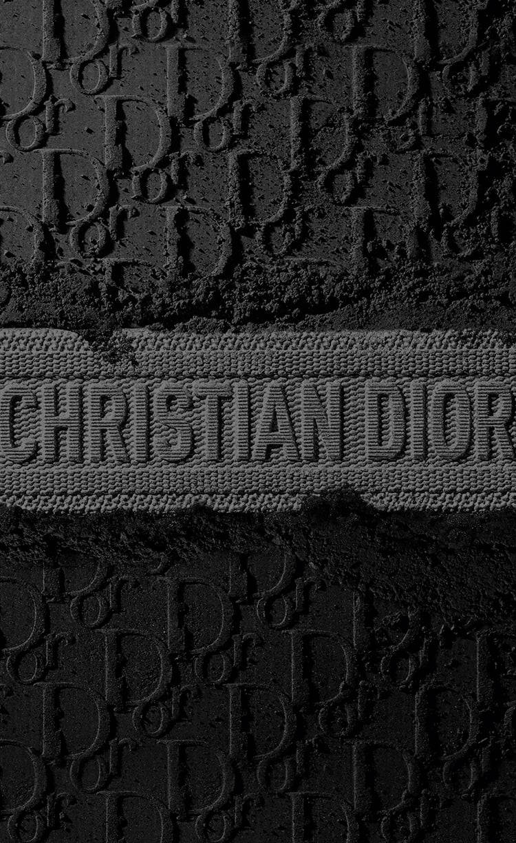 Christian Dior Black Designer Logo Wallpaper
