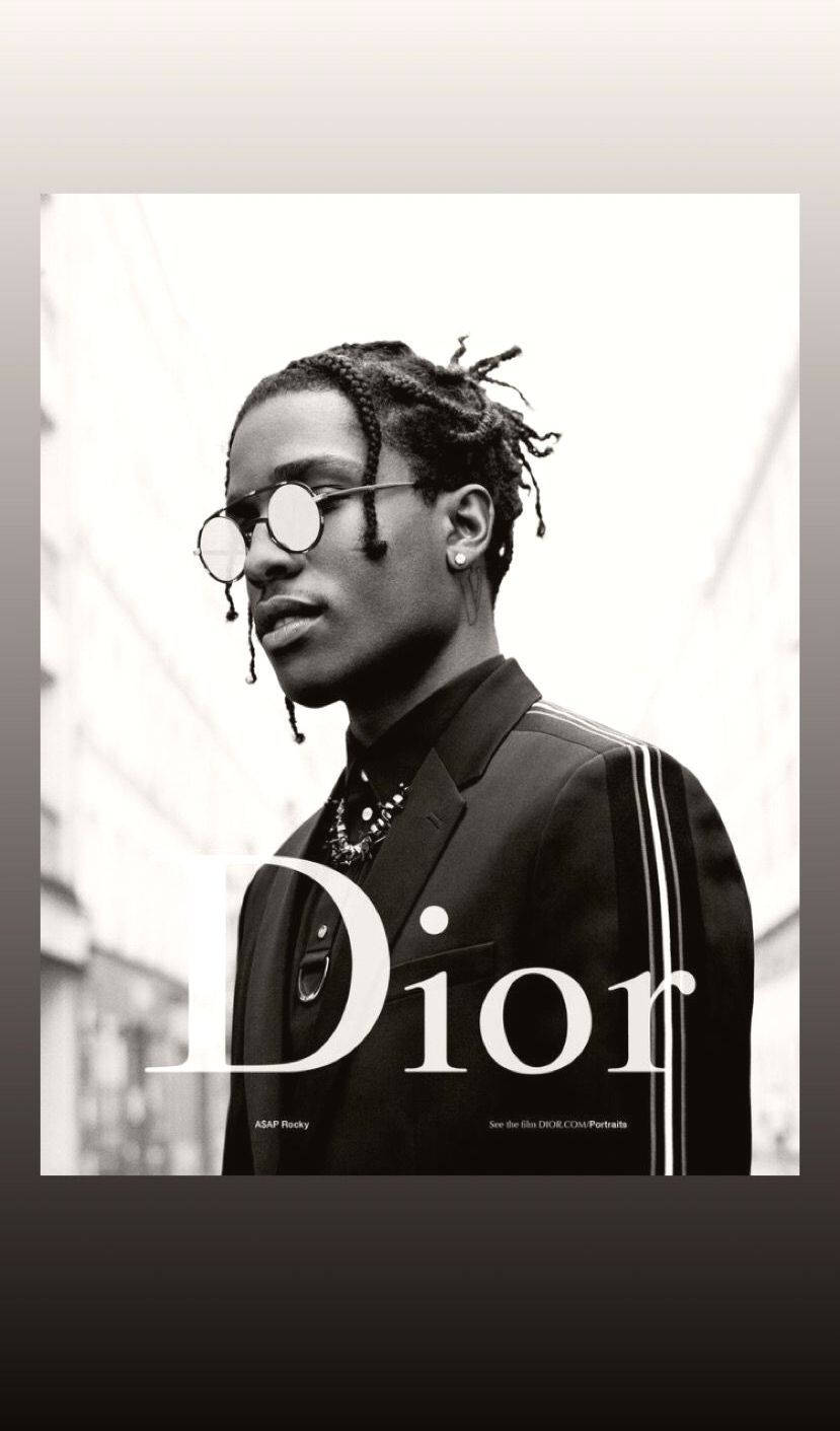 Christian Dior Poster Of A$ap Rocky Wallpaper