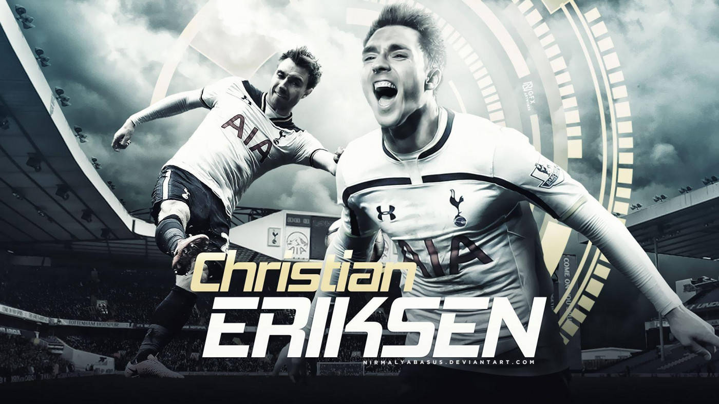 Christian Eriksen Black And White Fanart Wallpaper