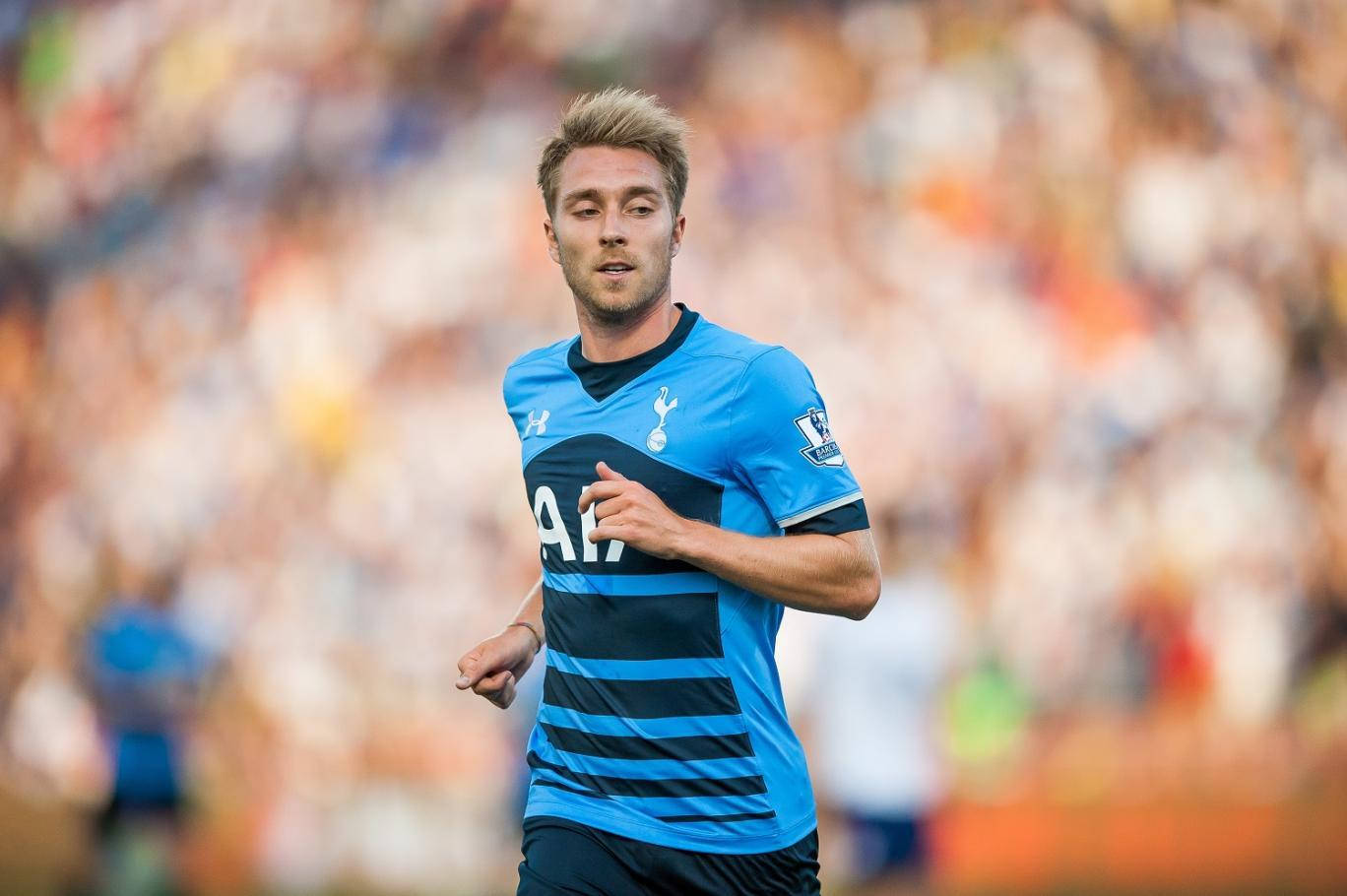 Christian Eriksen In A Blue Uniform Wallpaper