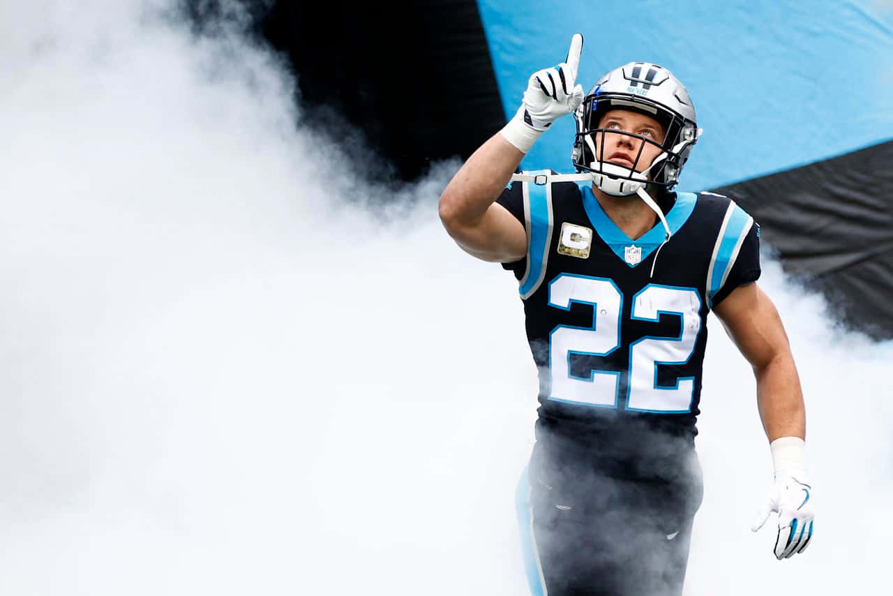 Christian Mccaffrey Is A Carolina Panthers Running Back Ready To Take On The 2020 Season! Wallpaper