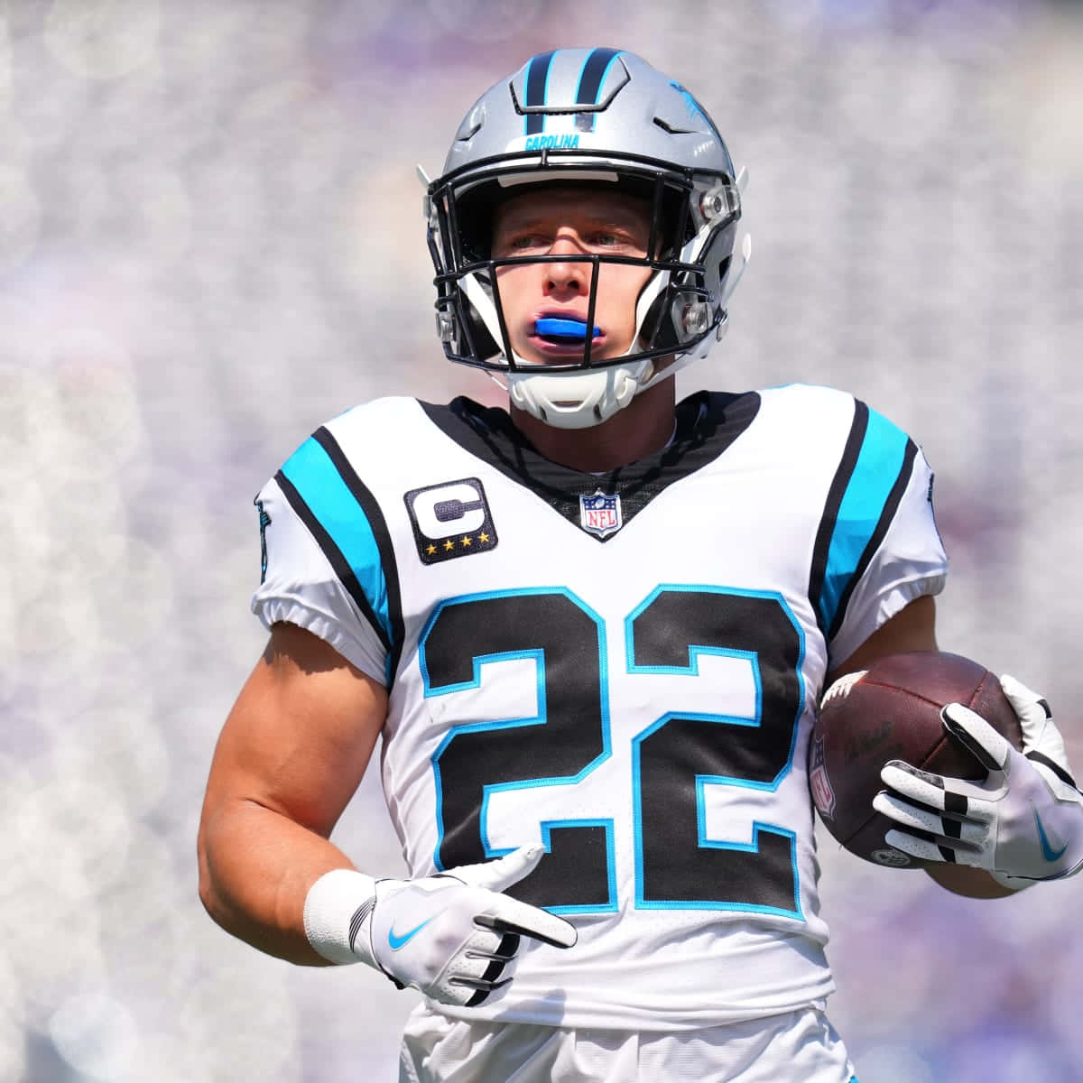 Christian Mccaffrey Of The Carolina Panthers Wallpaper