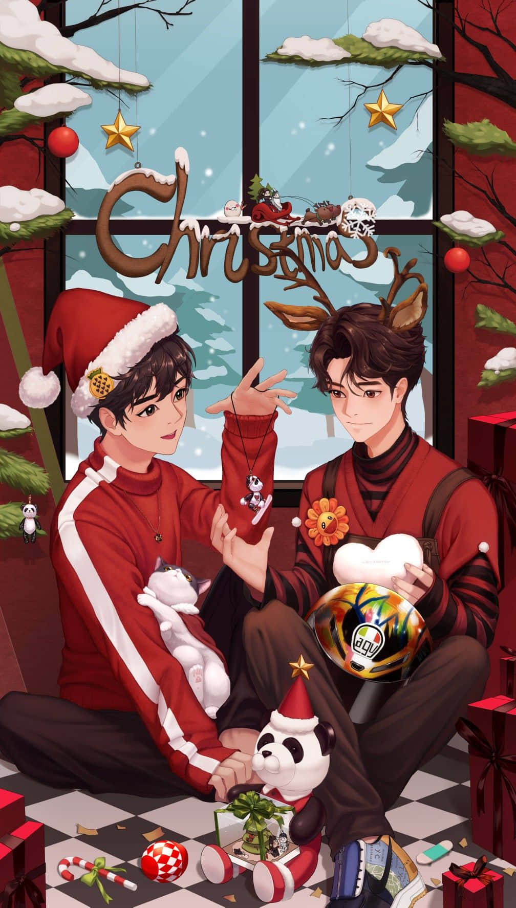 Christmas Anime Boys Gg&dd Wallpaper