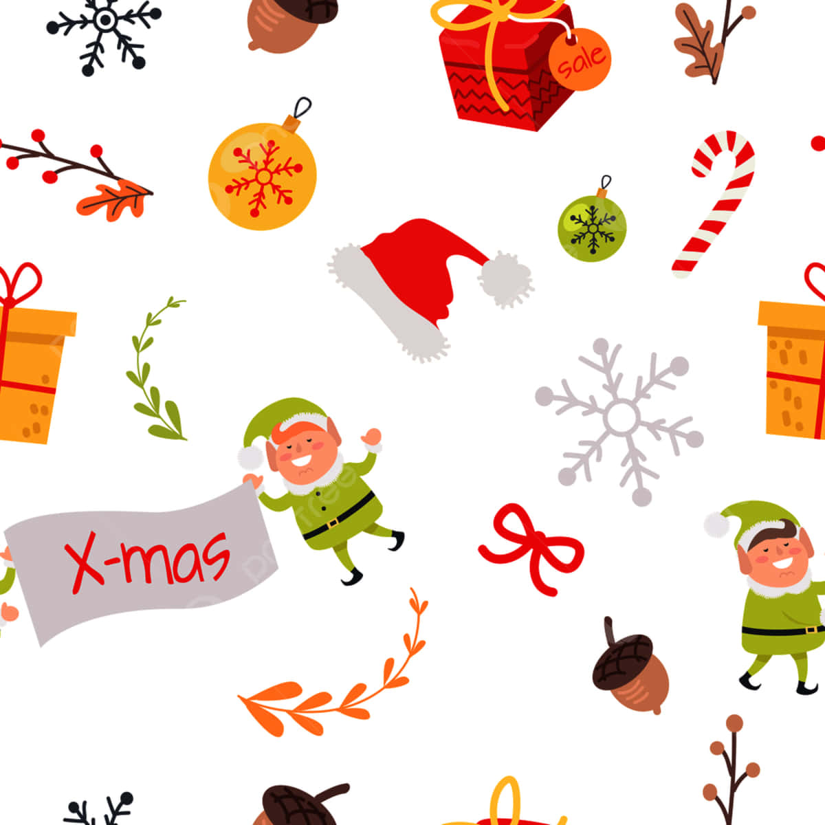 Christmas Elves Working Hard Wallpaper