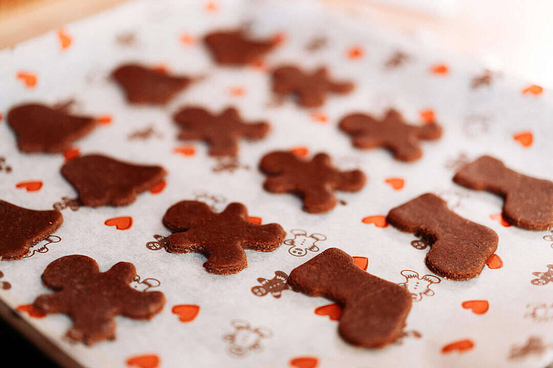 Christmas Holiday Desktop Gingerbread Cookies Wallpaper