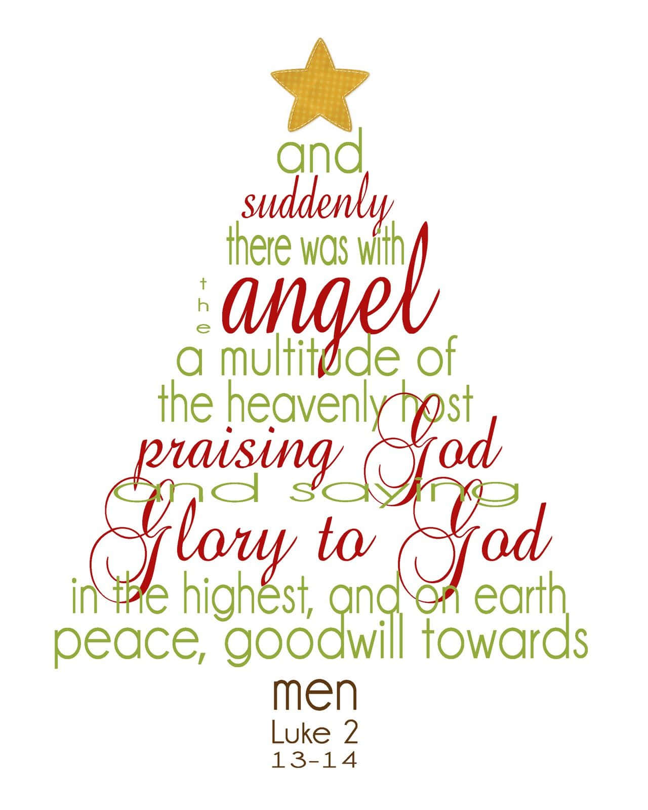 Christmas Scripture Christmas Tree Wallpaper