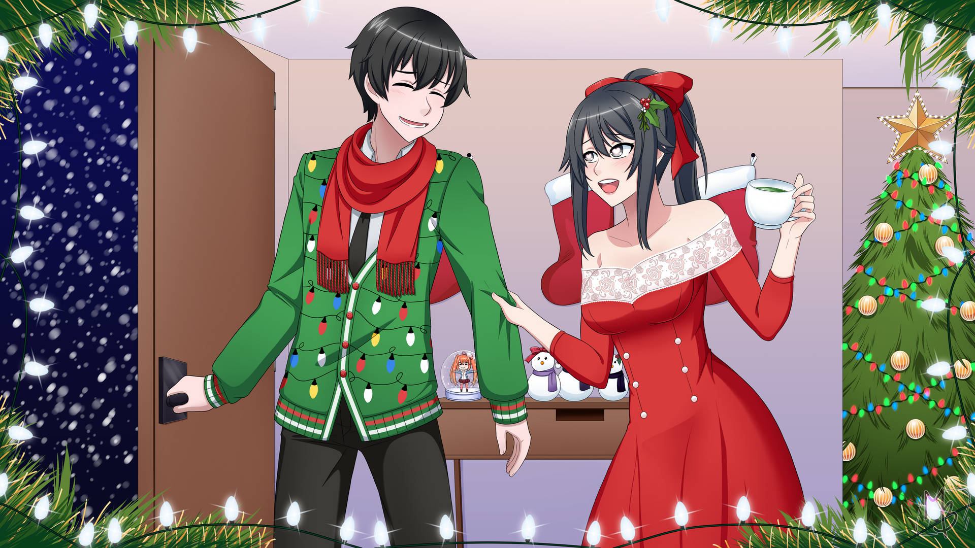 Download free Christmas With Yandere Simulator Characters Wallpaper -  MrWallpaper.com