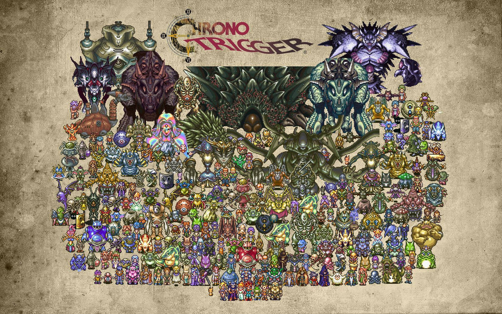 Chrono Trigger All Characters Poster Wallpaper