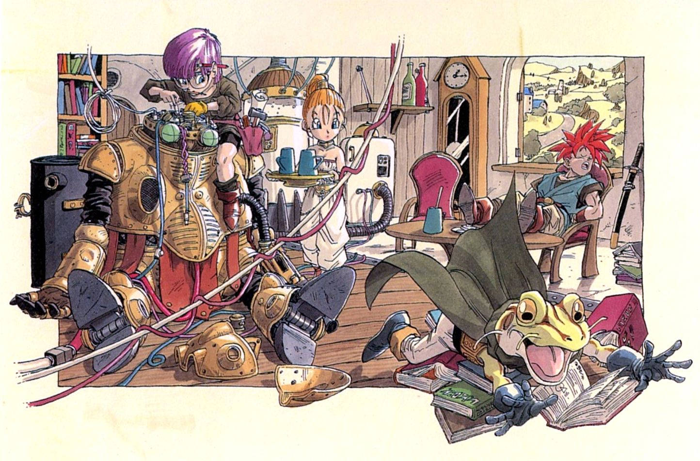 Chrono Trigger Characters In Living Room Wallpaper