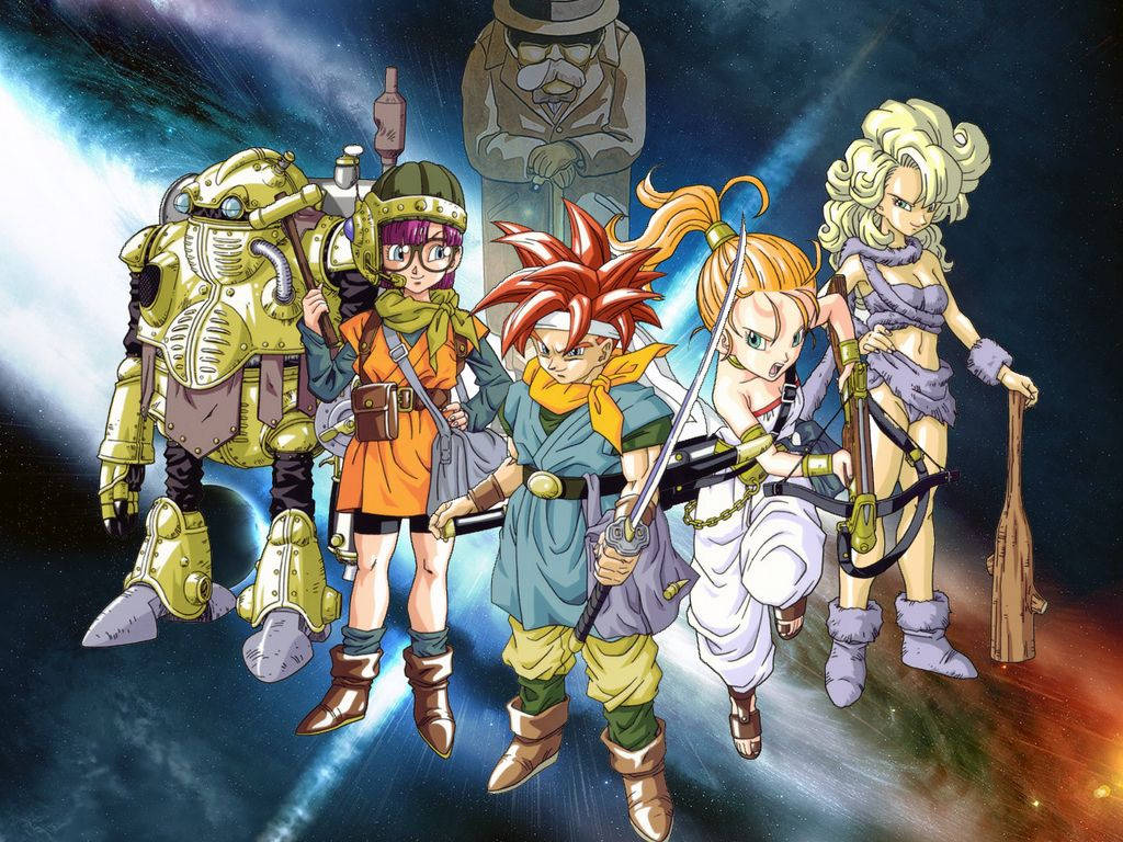 Chrono Trigger Characters On Galaxy Wallpaper