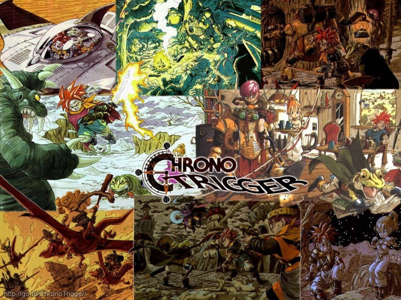 Chrono Trigger Vintage Photo Compilation Wallpaper