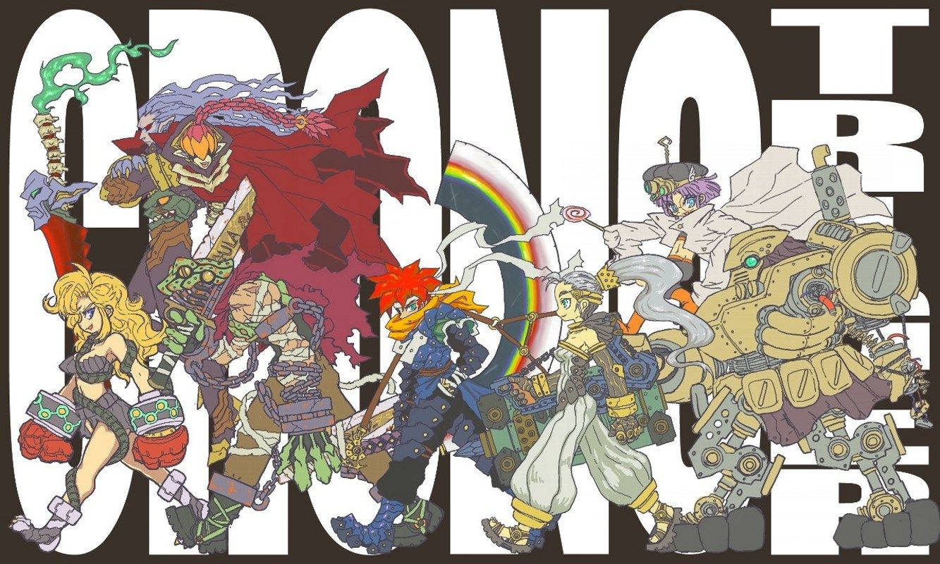 Chrono Trigger Walking Characters Poster Wallpaper