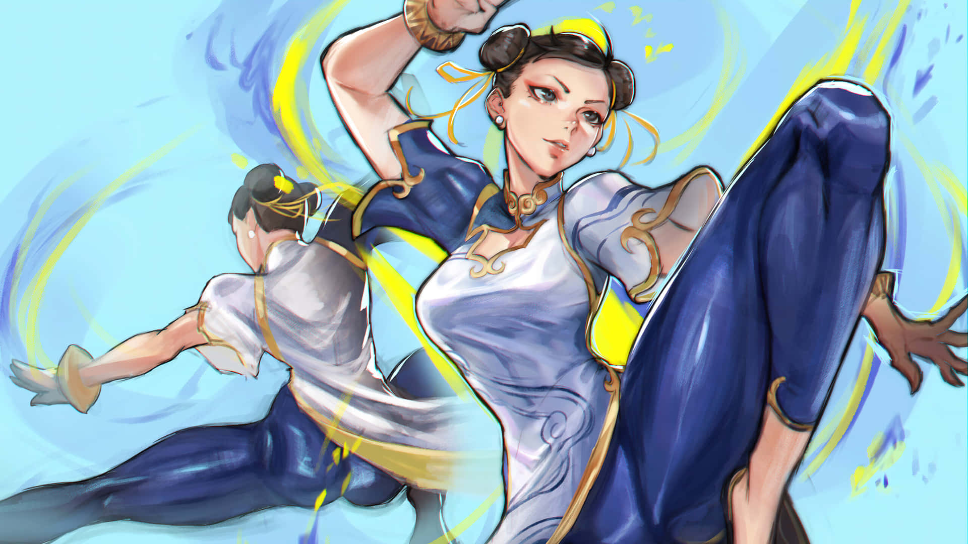 Download free Chun Li Dynamic Kick Artwork Wallpaper - MrWallpaper.com