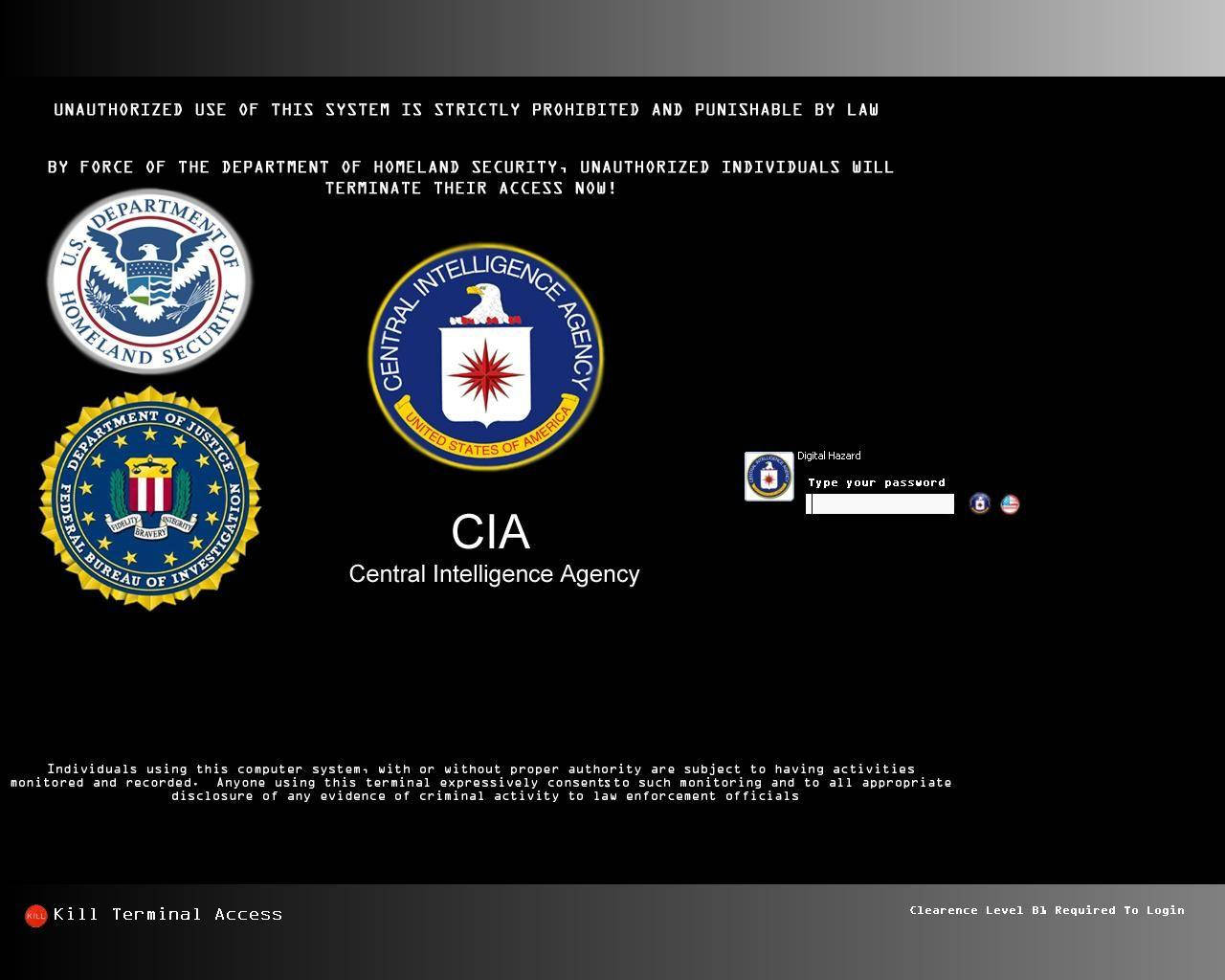 Cia Logo And Homeland Security Wallpaper