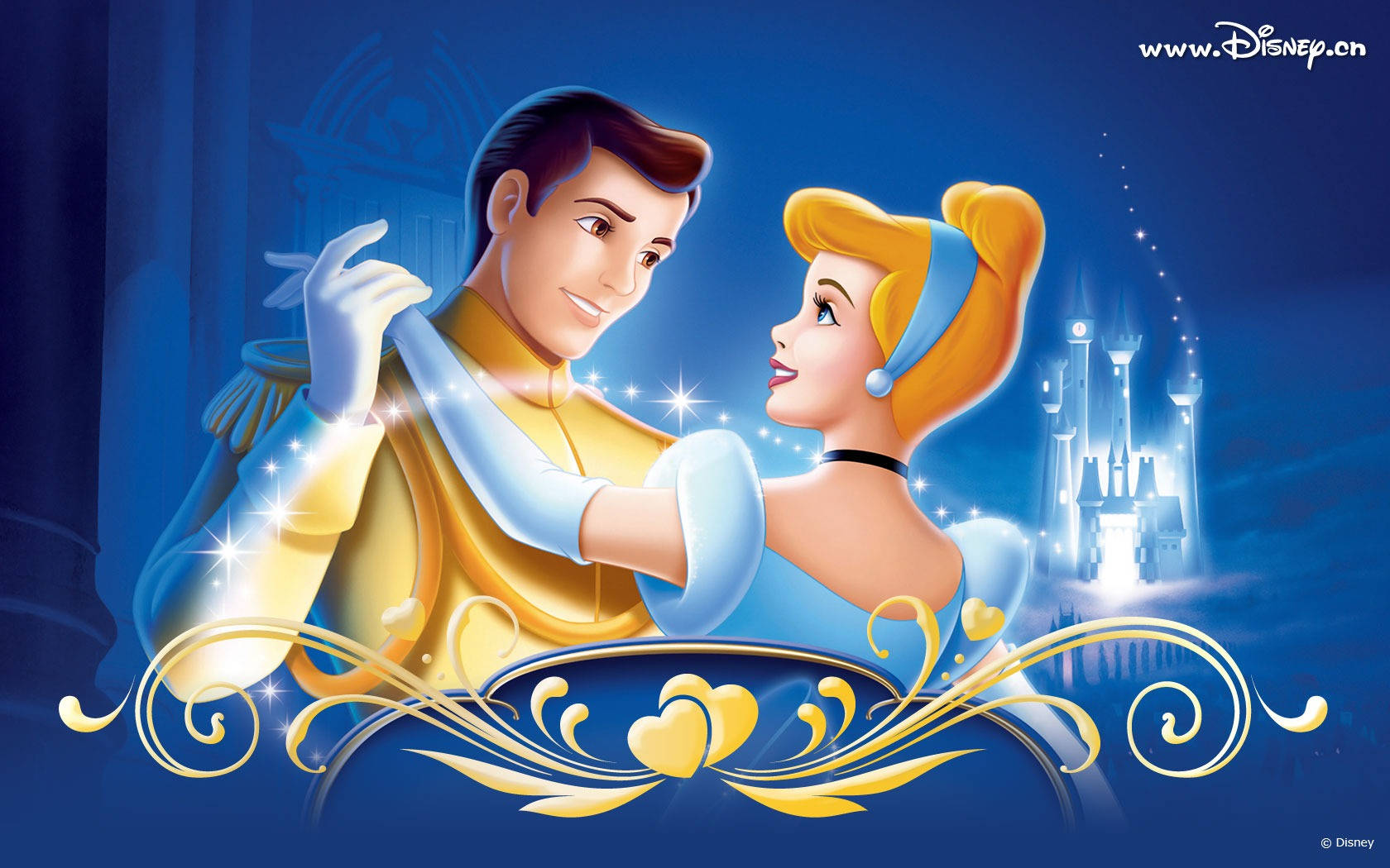 Cinderella And Prince Pixel Disney Laptop Wallpaper