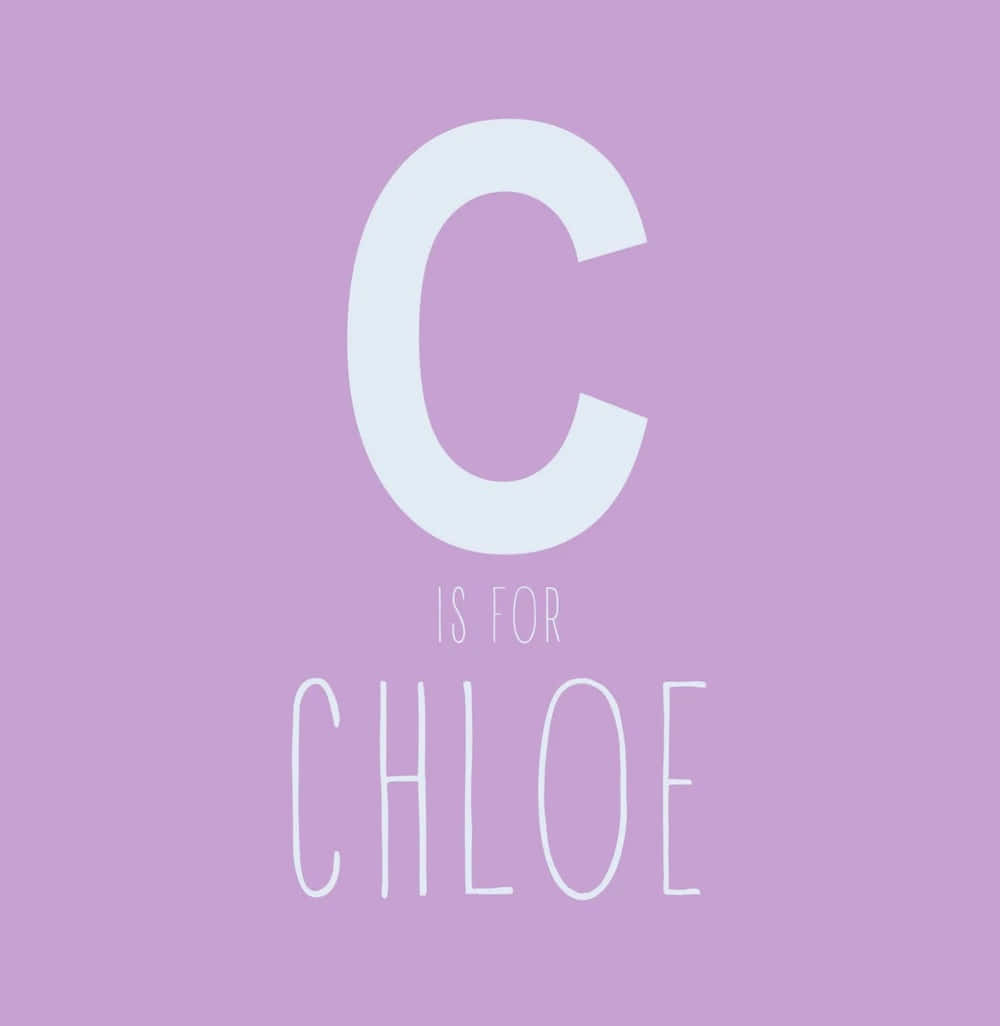 Cisfor Chloe Purple Background Wallpaper